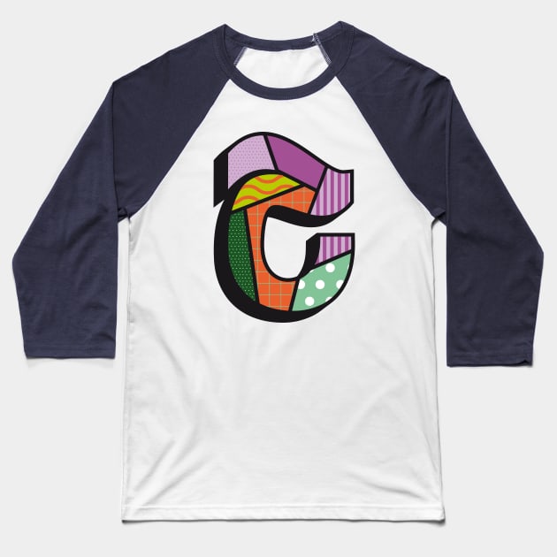 Armenian Letter SH purple Baseball T-Shirt by Design by Maria 